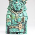 statueta Maya. mozaic de malahit & lapis. Mexic atelier Zabreski